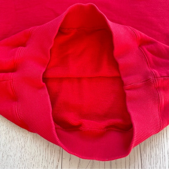 Vintage 90s Hang Ten 100% Pure Cotton Embroidered Logo Crewneck Red Sweatshirt - Picture 10 of 15